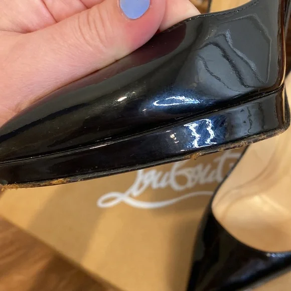 Christian Louboutin Black Patent leather Pigalle Plato 120 - Picture 9 of 12